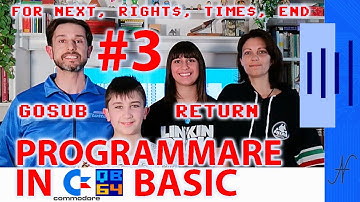 Corso linguaggio Basic, QB64 e Commodore, FOR NEXT, GOSUB RETURN, END, TIME$, RIGHT$. Terza puntata.