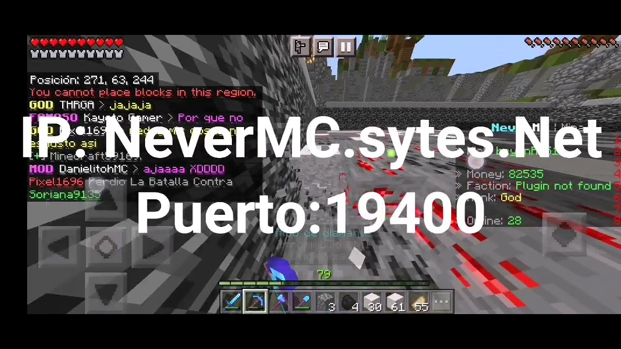 El mejor server de minecraft pe /NEVER MC - YouTube