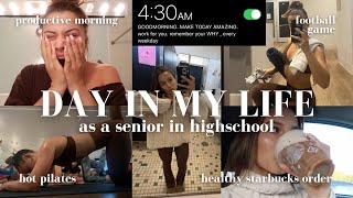 cozy DAY IN MY LIFE as a SENIOR IN HIGH SCHOOL: 5AM gym routine, classes + my last football game!