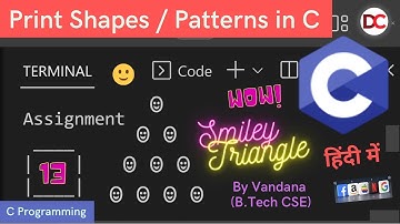 C Program to Print Smile😀 Face in Triangle Pattern, ASCII Code in C Programming