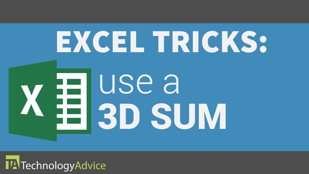 excel-tricks-how-to-use-a-3d-sum-youtube