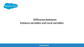 Difference between instance variable and local variables