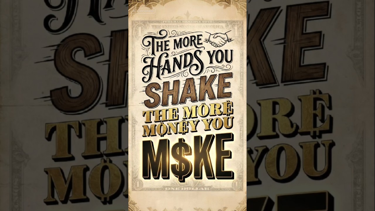 The more hands you shake, the more money you make