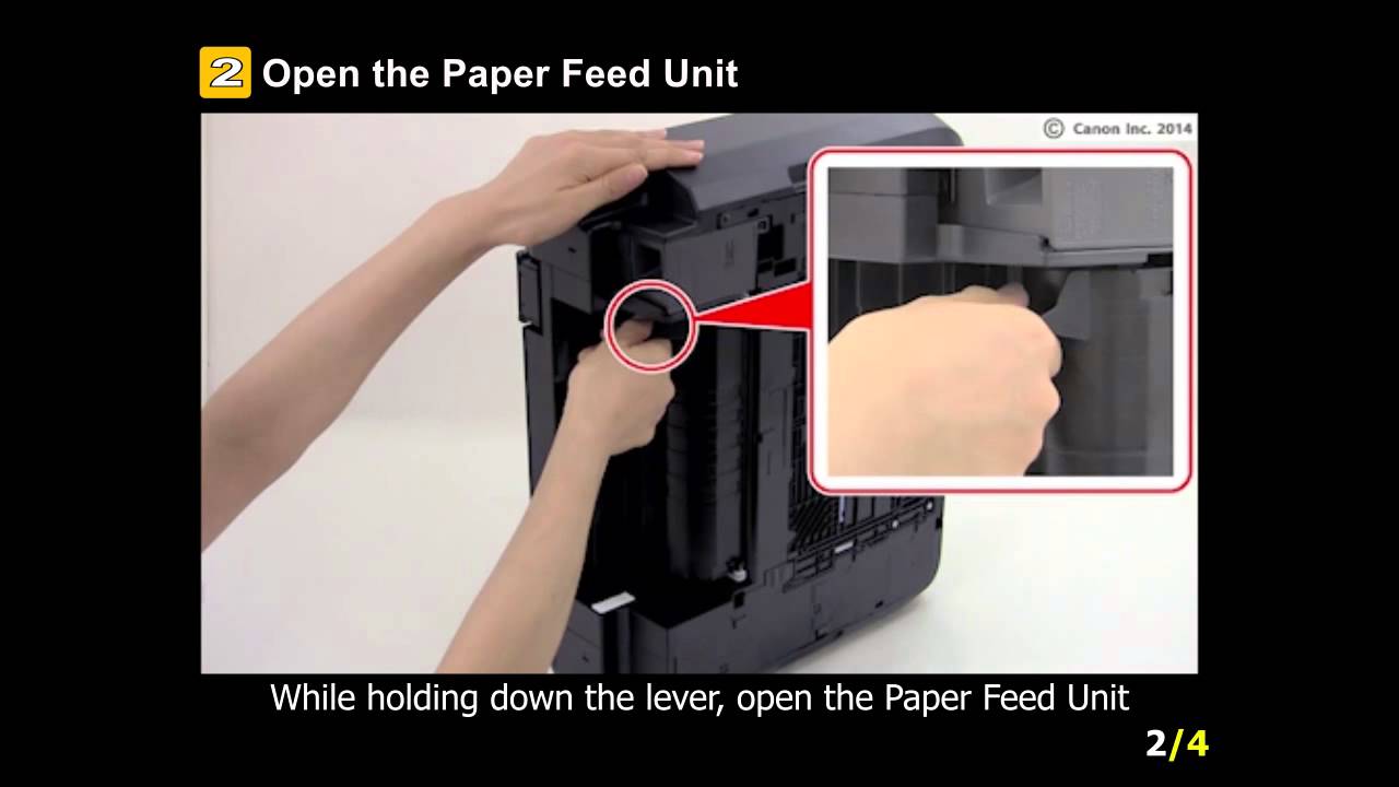 PIXMA MG6620: Removing a jammed paper: Paper Feed Unit - YouTube