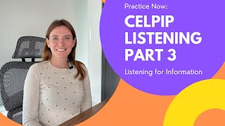 CELPIP PRACTICE: Part 3 Listening for Information: WITH ANSWERS