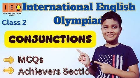 IEO- International English Olympiad | Class-2 | Chapter- 11| Conjunctions | Practice Questions |