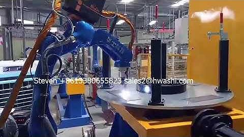 HWASHI Automatic MIG TIG Welding Robot with customized indexing rotary table