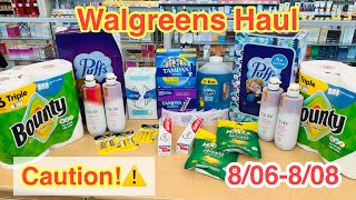 Walgreens Haul || 8/06-8/08 || Is it still printing the RR Caution ⚠️ || Watch before you do it!⚠️