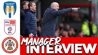 INTERVIEW: Coley's reaction on the draw with Colchester United