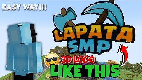 How To Create 3D Smp Logo In your Minecraft Smp (PE/BEDROCK) | Smp Logo like Lapata Smp 😳