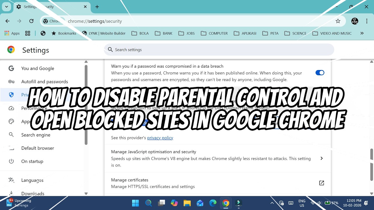 How to Disable Parental Control and Open Blocked Sites in Google Chrome