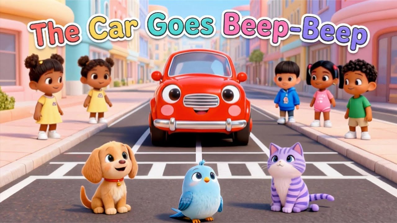 🚗 The Car Goes Beep Beep | Fun Vehicle Song for Kids | Tune Town 🎵 Inspired by Wheels on the Bus