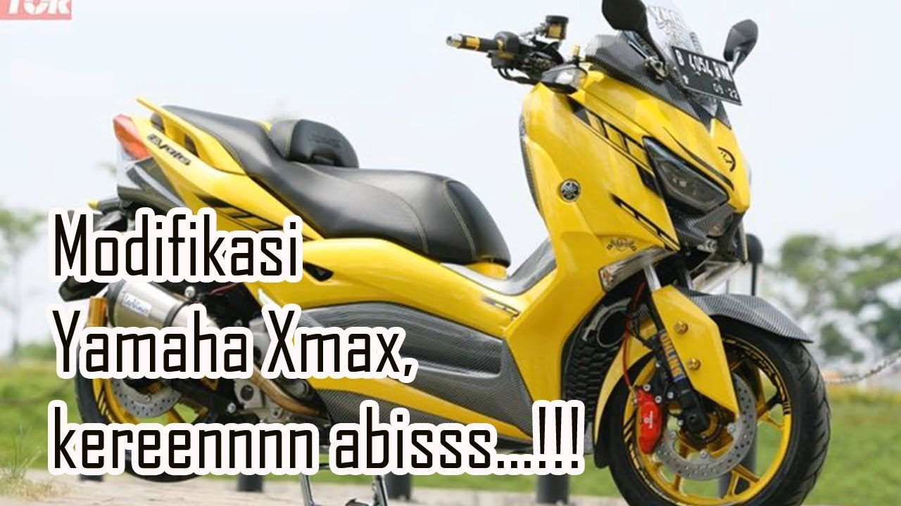Semakin Centil Dan Kece Modifikasi Yamaha XMAX 250 Kuning Ferrari