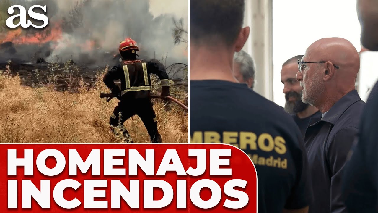EMOTIVO HOMENAJE de la SELECCIÓN a los BOMBEROS y las VÍCTIMAS de los INCENDIOS en ESPAÑA