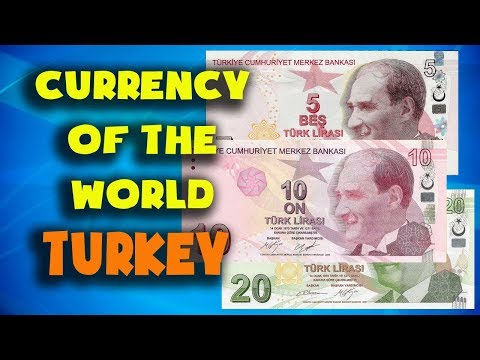 Currency of the world - Turkey. Turkish lira. Turkish banknotes and Turkish coins