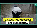 “Nadie aparece”: Molestia en vecinos de Quilicura por la inundación de sus casas