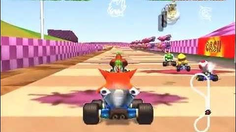Crash Bandicoot in Mario Kart 64 (Hack)