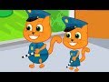 Família de Gatos - Polícia Gatos Desenho Animado em Português Brasil