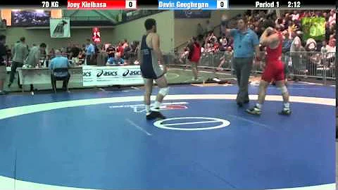 Mens Freestyle 70 KG Joey Kielbasa vs. Devin Geogh...
