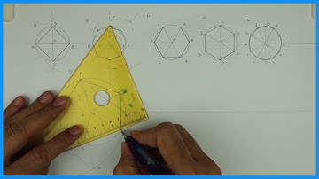 How to draw pentagon and heptagon inside a circle in Hindi