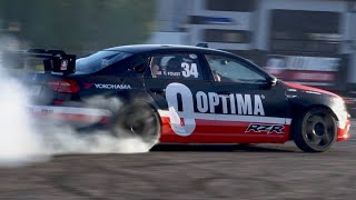 TANNER FOUST DRIFTING HIS RWD VOLKSWAGON JETTA DRIFT CAR AT SEMA!!!