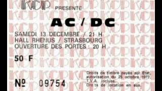 AC/DC-Live Hall Rhénus,Strasbourg,France December 13 1980 Full Concert Cover