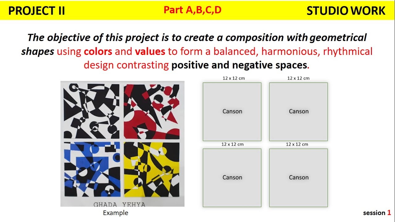 Fundamentals of design Project 2 Compositions with shapes using Primary ...