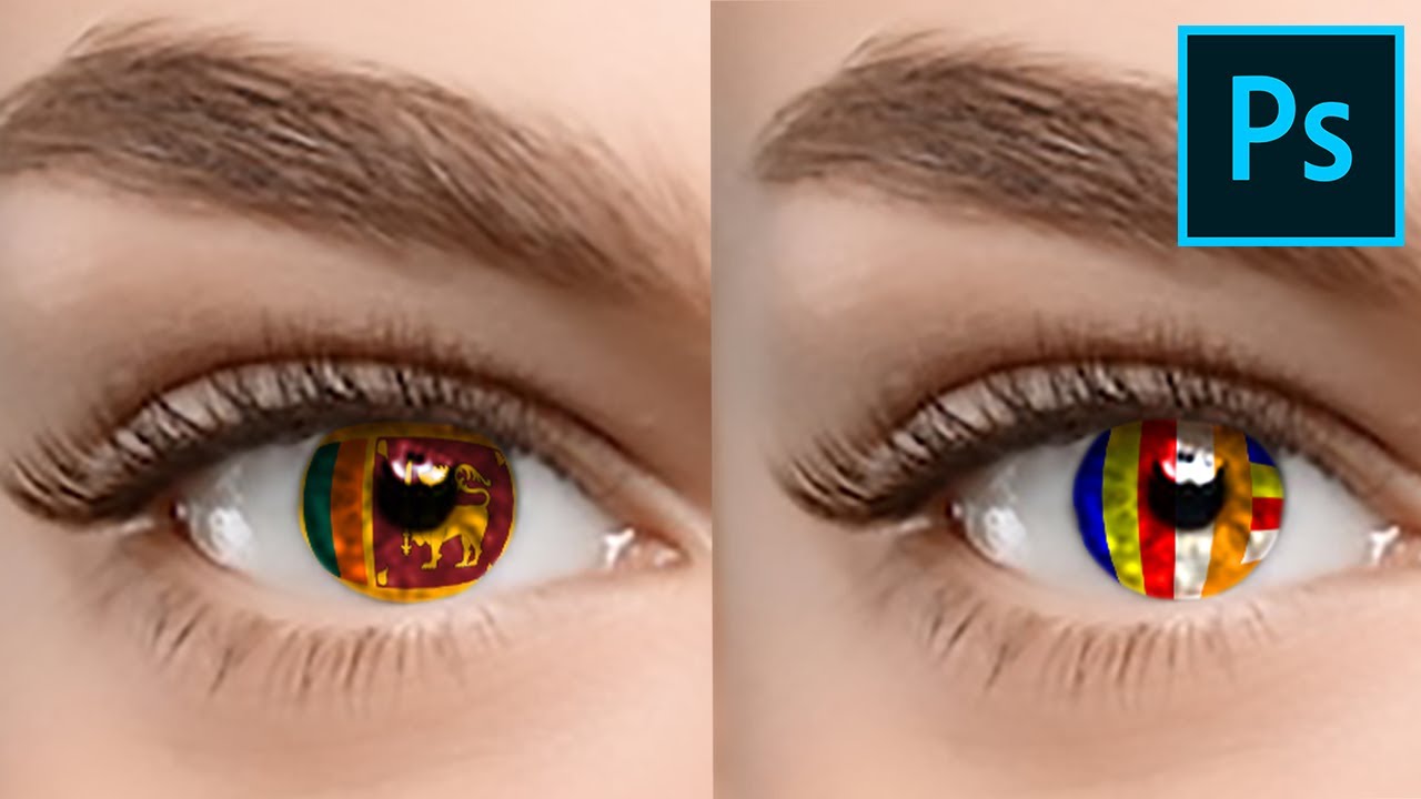 How to Make Flag in Your Eye Photoshop| Sri Lanka|Eye Manipulation ...