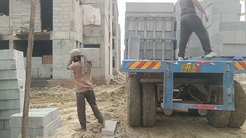 AAC Block Unloading ? @civilsiteclips