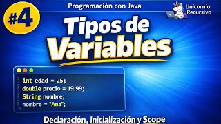 Programacion en Java #4: Variables - Declaración, Inicialización, Scope, Alcance y Constantes