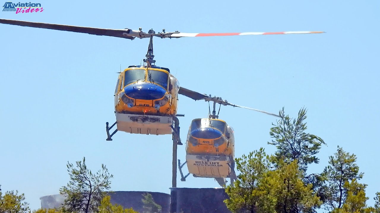 McDermott Aviation Bell 214B Fire Fighting Helicopters in Greece (Air Transportation from Australia)