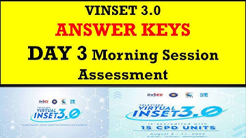 VINSET 3.0 (ANSWER KEYS) DAY 3 Morning Session Assessment@wildtvoreg