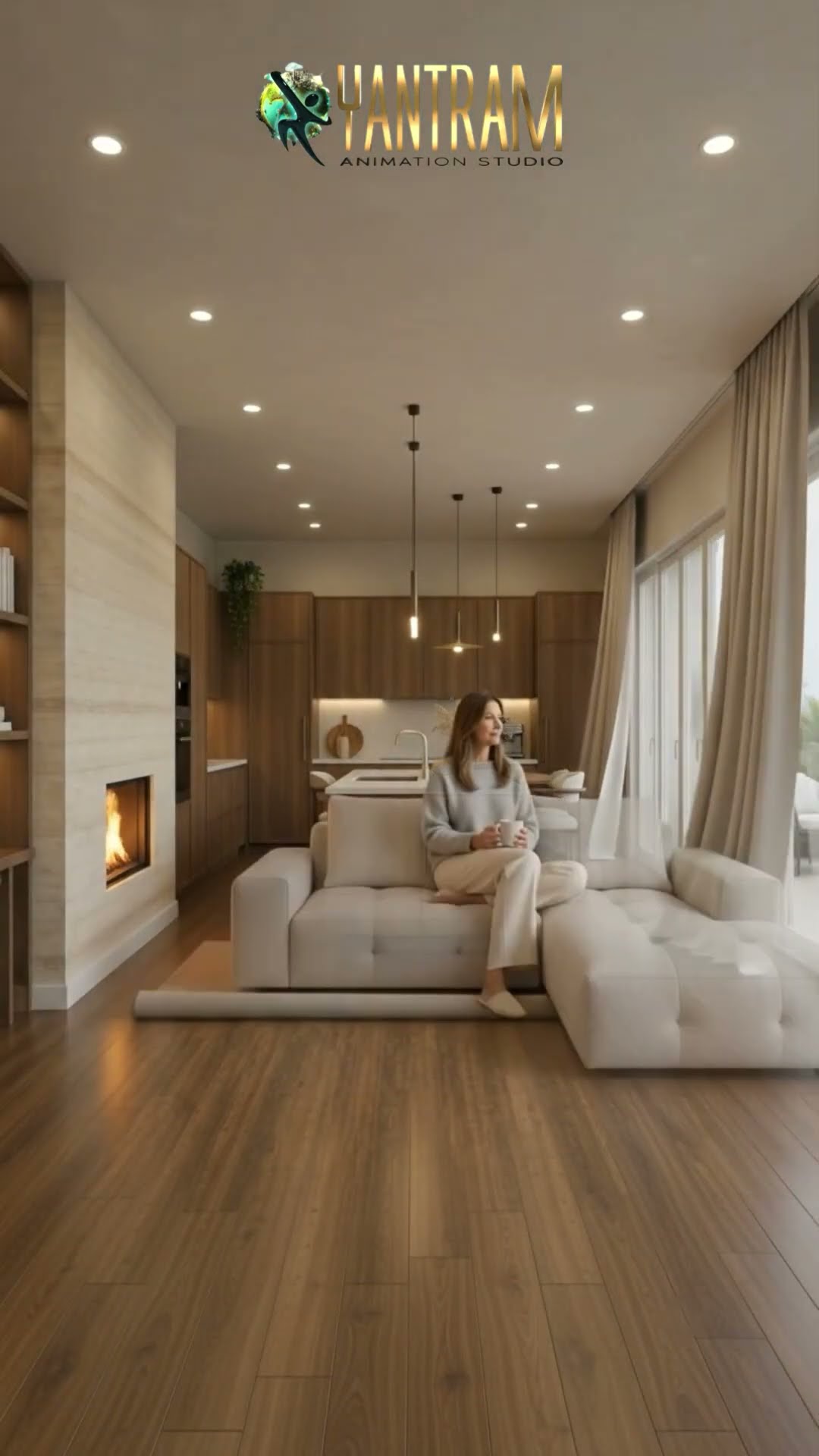 3D architectural walkthrough Short 1 by Yantram Studio
