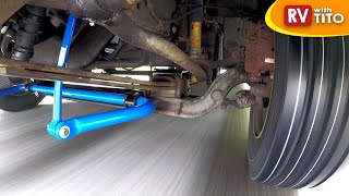 HeavyDuty Motorhome Suspension IN ACTION | With Upgraded Anti Sway Bar and Air Bags | RV With Tito