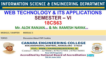 VTU WEB18CS63 WEB TECHNOLOGY AND ITS APPLICATIONS M5 L1 Discussion About PHP Cookies