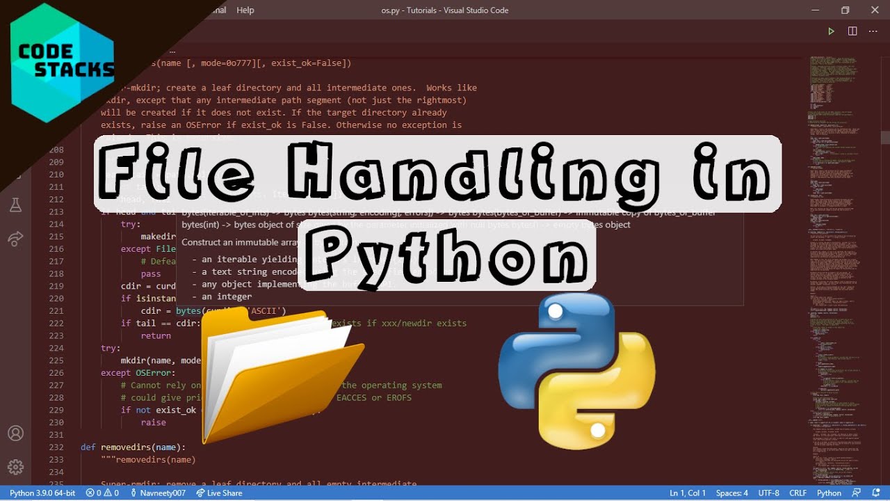 File Handling in Python - YouTube
