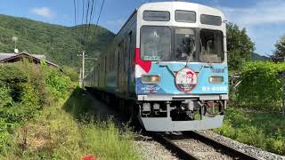 【警笛あり】秩父鉄道7500系 7503編成（ラグビーワールドカップ2019ラッピングトレイン）波久礼〜樋口