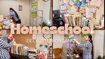 Small Space Homeschool Reset | Organizing + Declutter with me