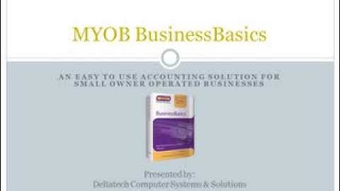 MYOB BusinessBasics Product Tour