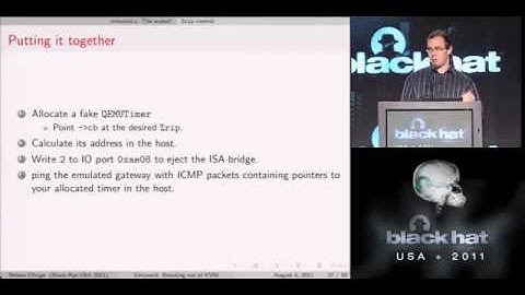 BlackHat 2011 - Virtunoid: Breaking out of KVM