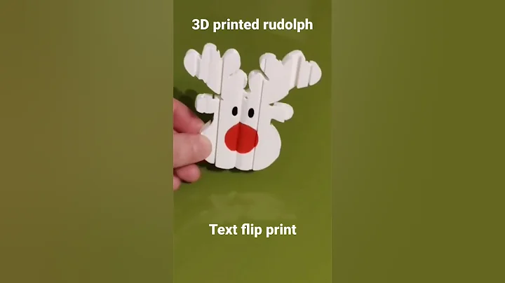 Rudolph 3D printed text flip