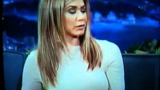 Jennifer Aniston weird moment on Conan
