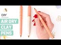 Handcrafted Terracotta Pens - Air Dry Clay DIY idea