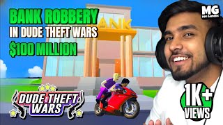 Robbing a bank in Dude Theft Wars | MG Rex Gamerx #DTW