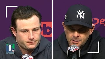 Aaron Boone & Gerrit Cole | Houston Astros 3-2 New York Yankees | ALCS Game 2 | Persconferentie