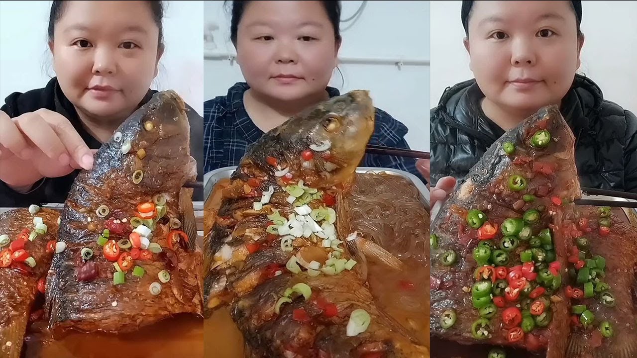 Spicy Fish Curry & Fish Fry Mukbang | 생선구이·생선조림 먹방 | Chinese Mukbang Real Sound
