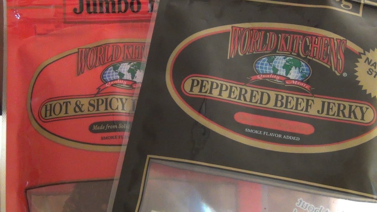 World Kitchen Jerky Review Peppered Vs Hot And Spicy YouTube