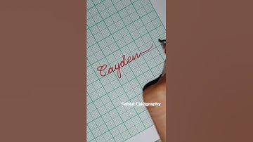 Cayden name in awesome cursive writing #shorts #youtubeshorts #fahadcalligraphy #calligraphy