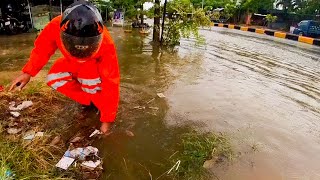 OMG!!! Massive Flood Rain On Street Road - Unclog Culvert Drain #unclog #remove #cleaning #drain by Clean  Daily12M 3,795 views 1 month ago 8 minutes, 50 seconds