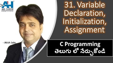 31. Variable Declaration, Initialization & Assignment | C Programming in Telugu
